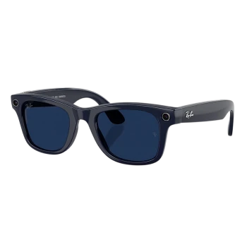 Умные очки RayBan Wayfarer L (2-е поколение), глянцевая синяя оправа/фотохромные линзы синие